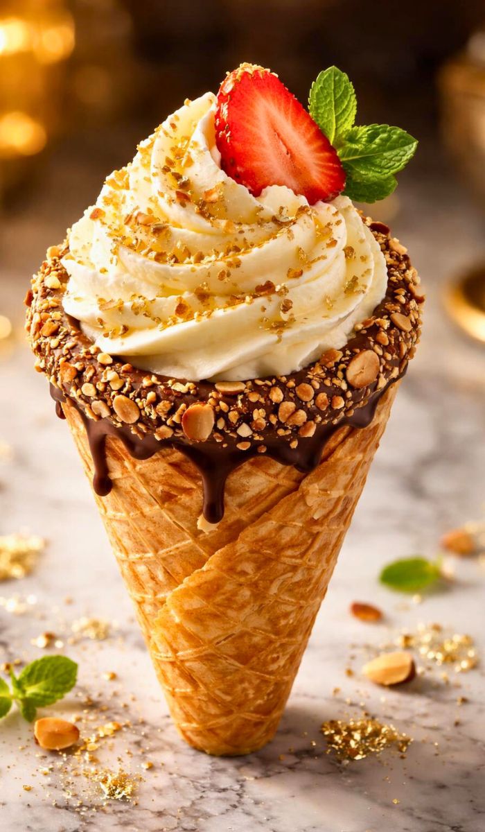 Cheesecake Almond Cone Recipe