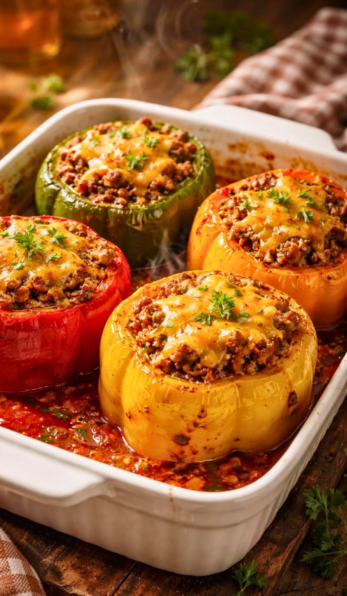 Old Fashioned Stuffed Bell Peppers Recipe