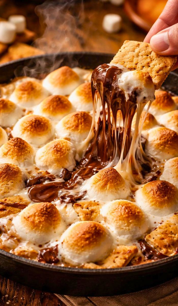 Gooey Fluffy S'mores Dip Recipe