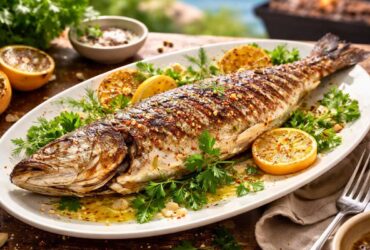 Grilled Lemon Herb Branzino Fish Recipe
