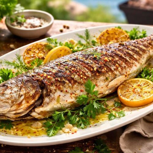 Grilled Lemon Herb Branzino Fish Recipe