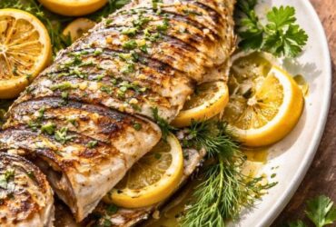 Grilled Lemon Herb Branzino Fish Recipe