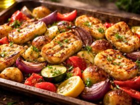 Hairy Bikers Halloumi Tray Bake Recipe
