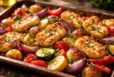 Hairy Bikers Halloumi Tray Bake Recipe