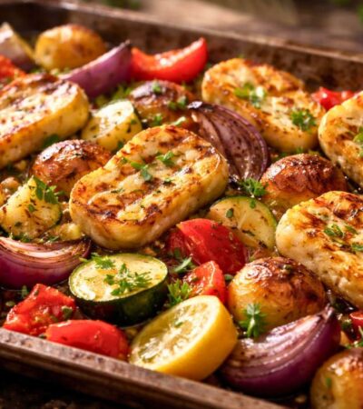 Hairy Bikers Halloumi Tray Bake Recipe