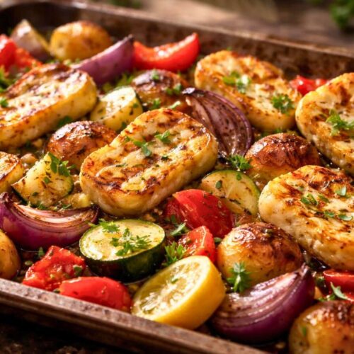 Hairy Bikers Halloumi Tray Bake Recipe