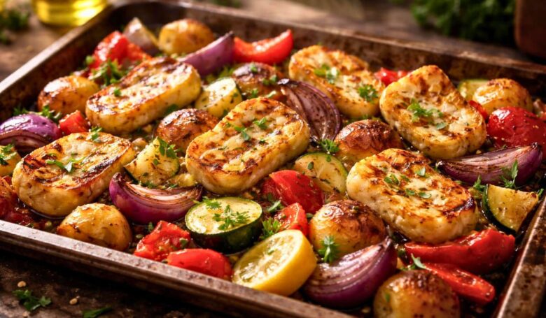 Hairy Bikers Halloumi Tray Bake Recipe
