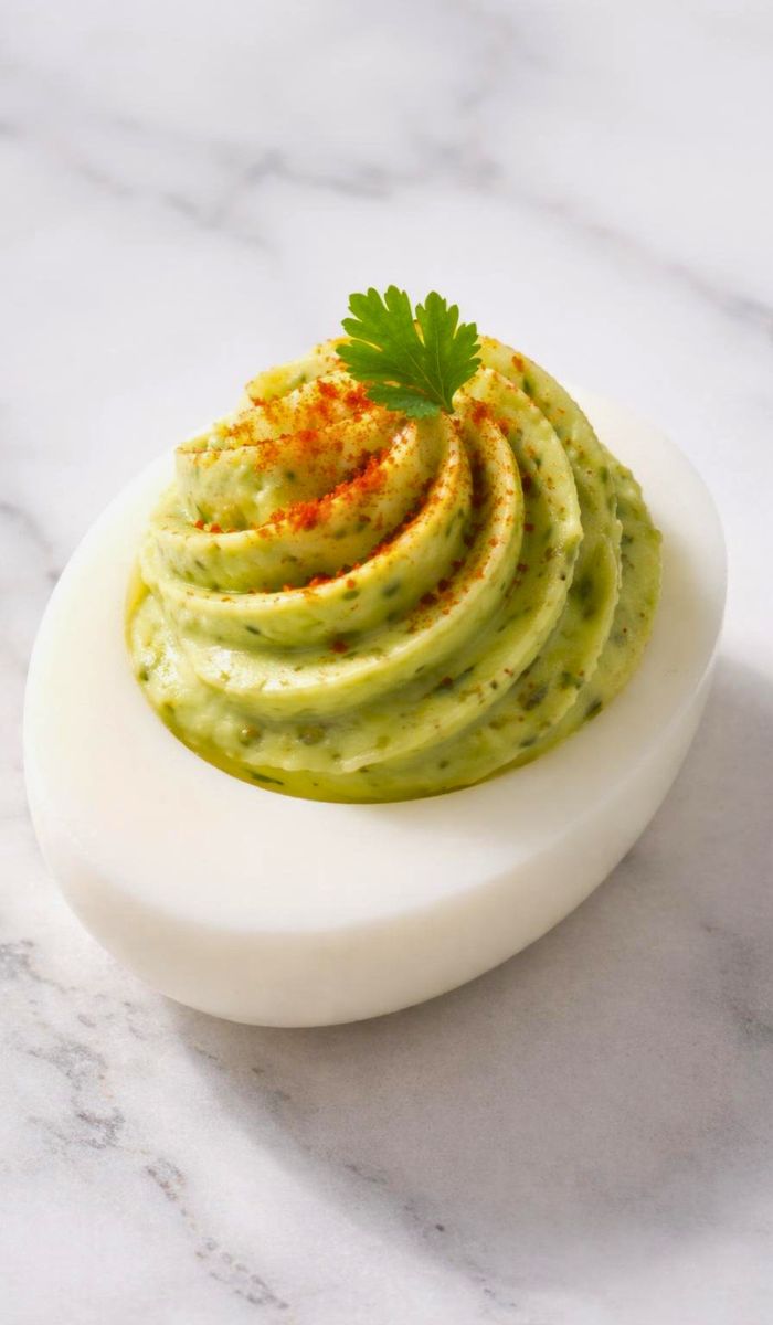 Creamy Avocado Deviled Eggs Recipe
