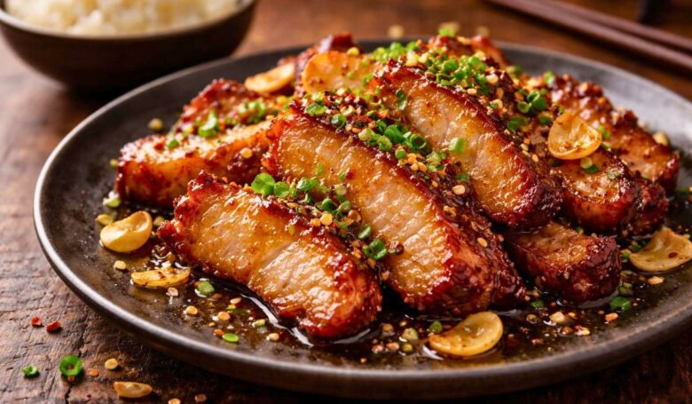 Crispy Garlic Pork Jowl Recipe