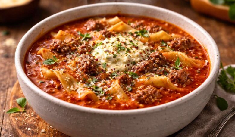 Crockpot Lasagna Soup Recipe