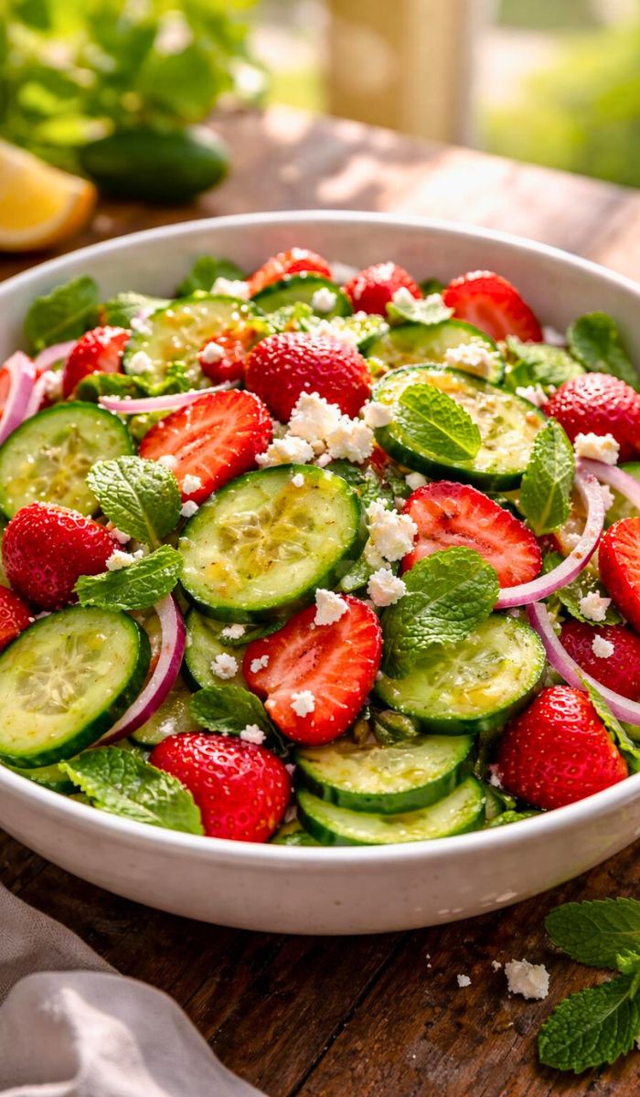 Cucumber Strawberry Salad Recipe