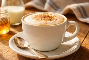 Freshly Made Milky Coffee Recipe