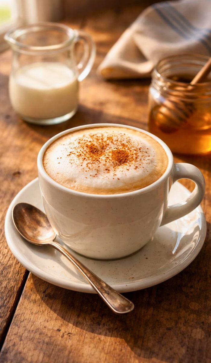 Freshly Made Milky Coffee Recipe