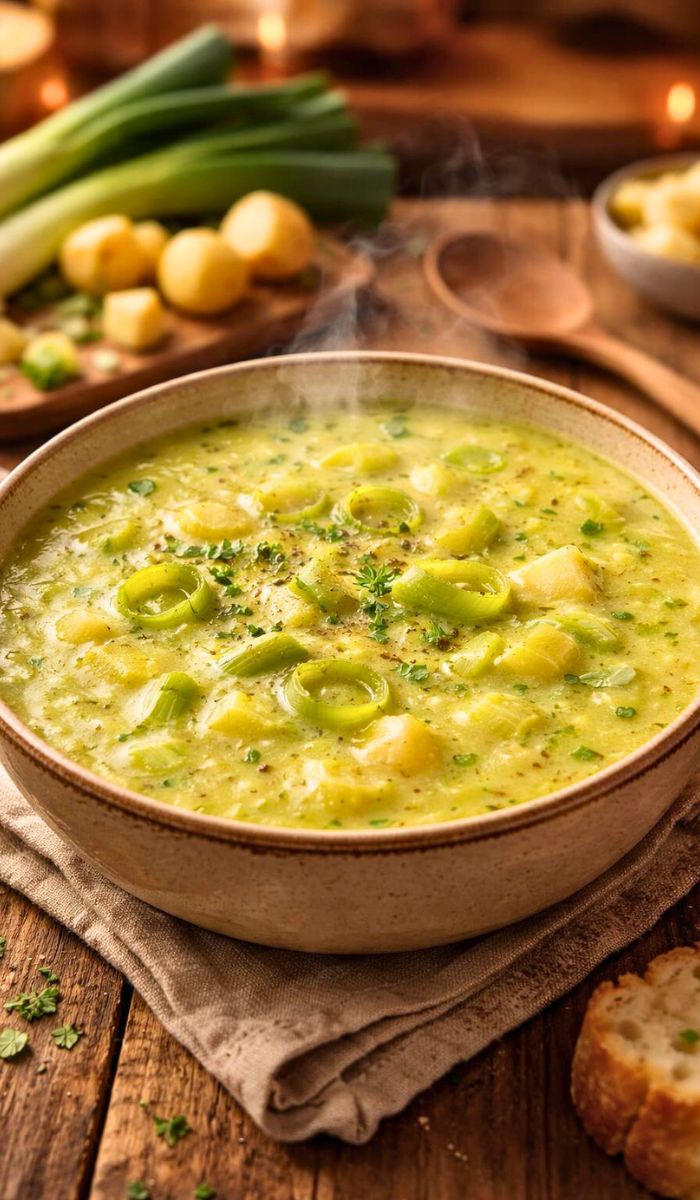 Hairy Bikers Leek and Potato Soup with Milk Recipe