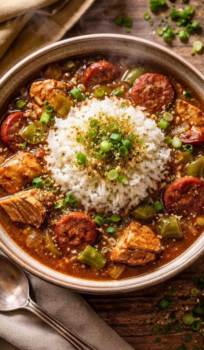 Justin Wilson Chicken and Sausage Gumbo Recipe