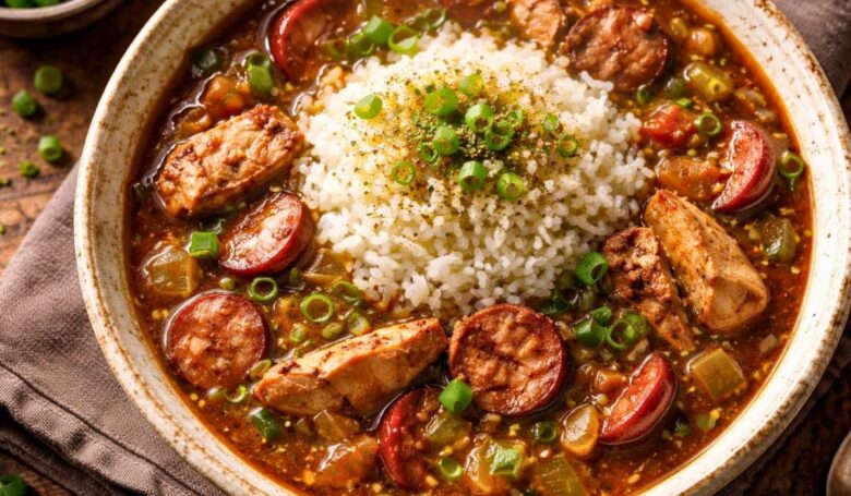 Justin Wilson Chicken and Sausage Gumbo Recipe