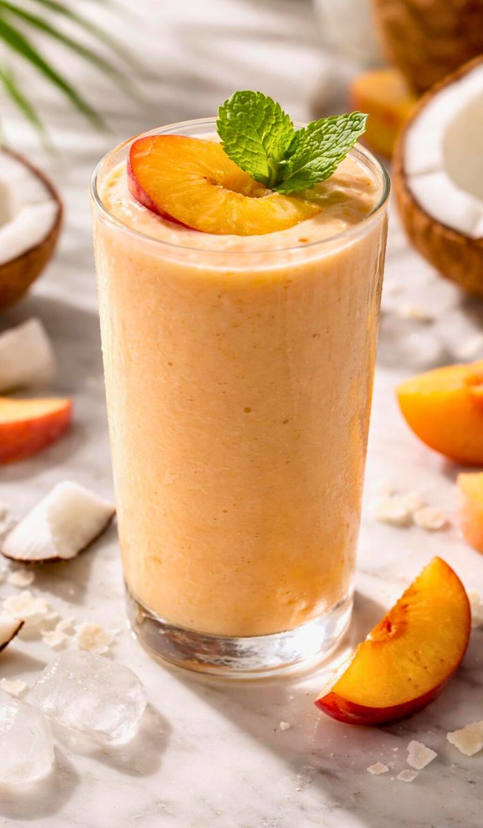 Peach Coconut Cream Smoothie Recipe
