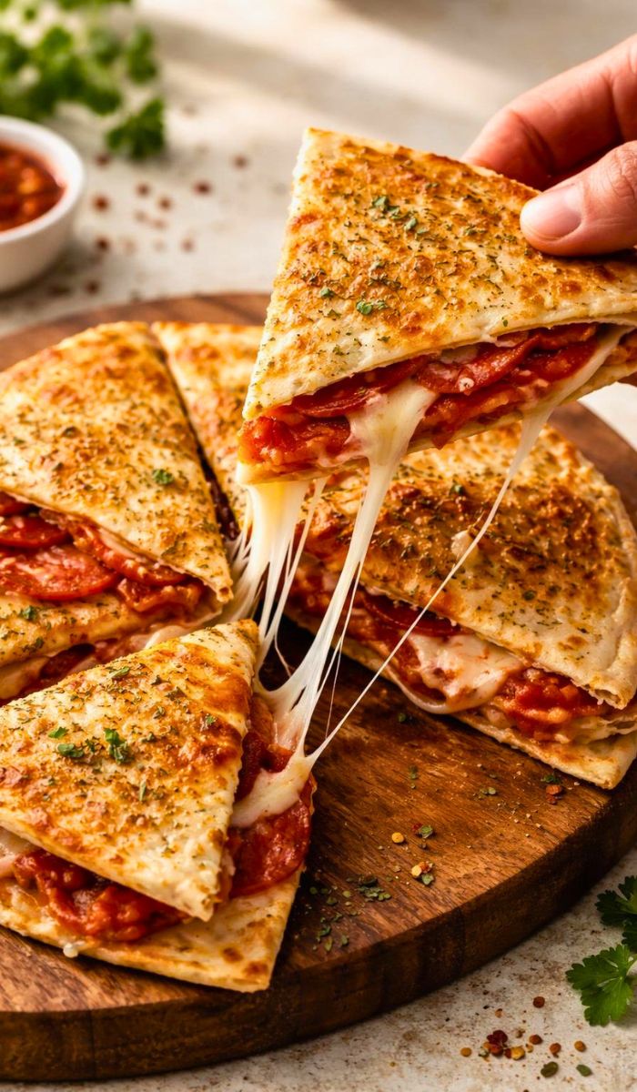 Pepperoni Pizza Quesadillas Recipe