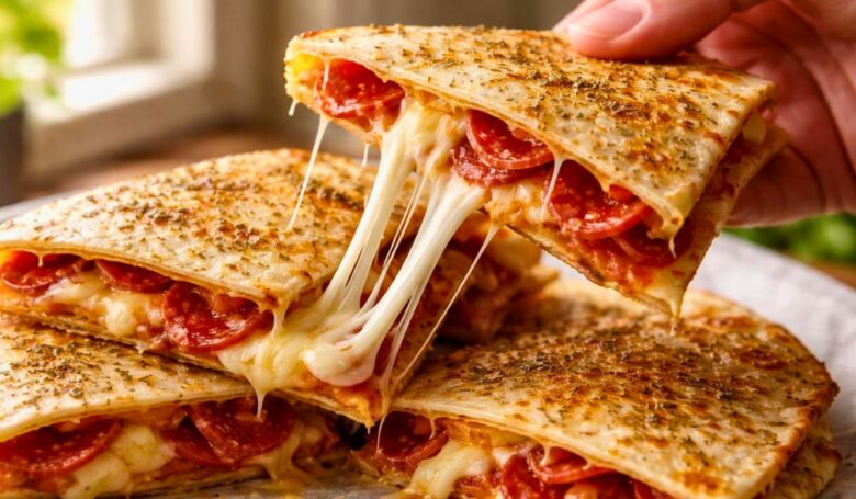 Pepperoni Pizza Quesadillas Recipe