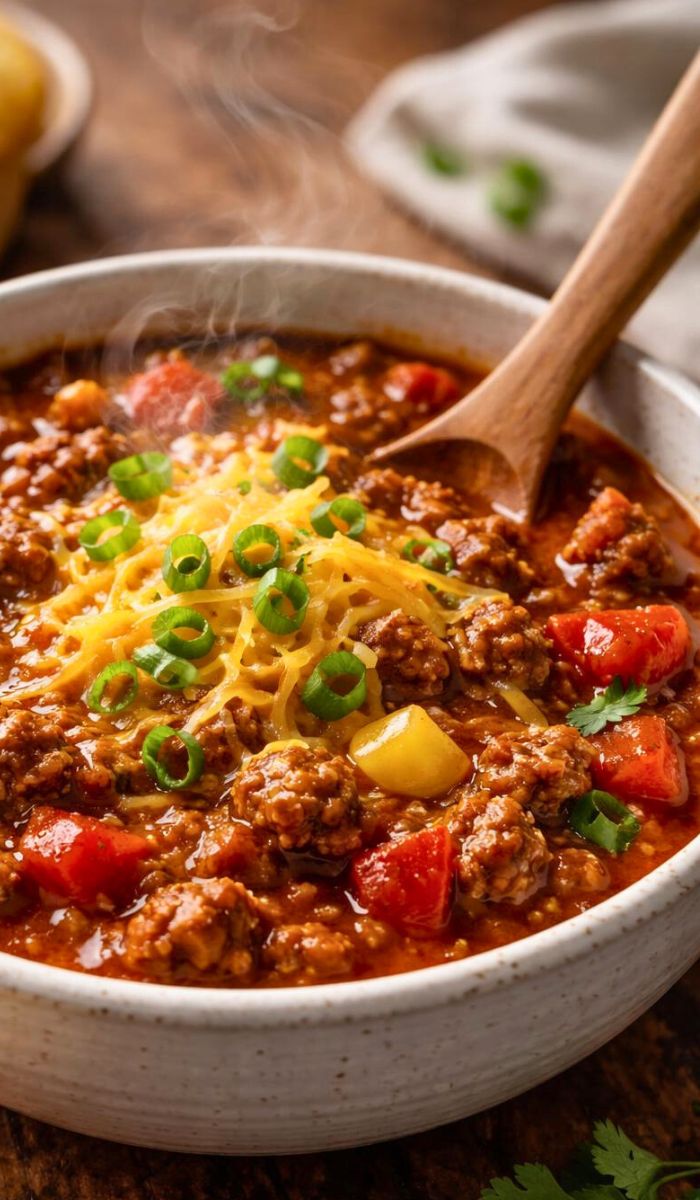 Slow Cooker No Bean Chili Recipe