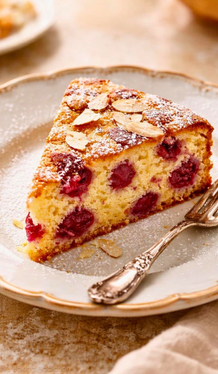 Cherry Almond Cake with Buttermilk Recipe