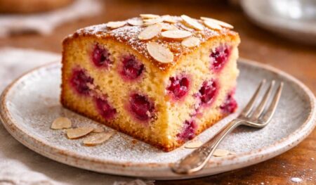 Cherry Almond Cake with Buttermilk Recipe