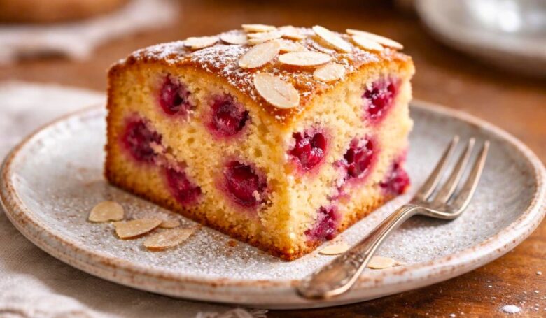 Cherry Almond Cake with Buttermilk Recipe