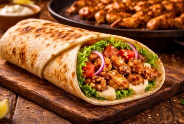 Chicken Shawarma Bread on Tawa Recipe