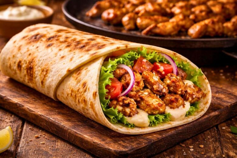 Chicken Shawarma Bread on Tawa Recipe