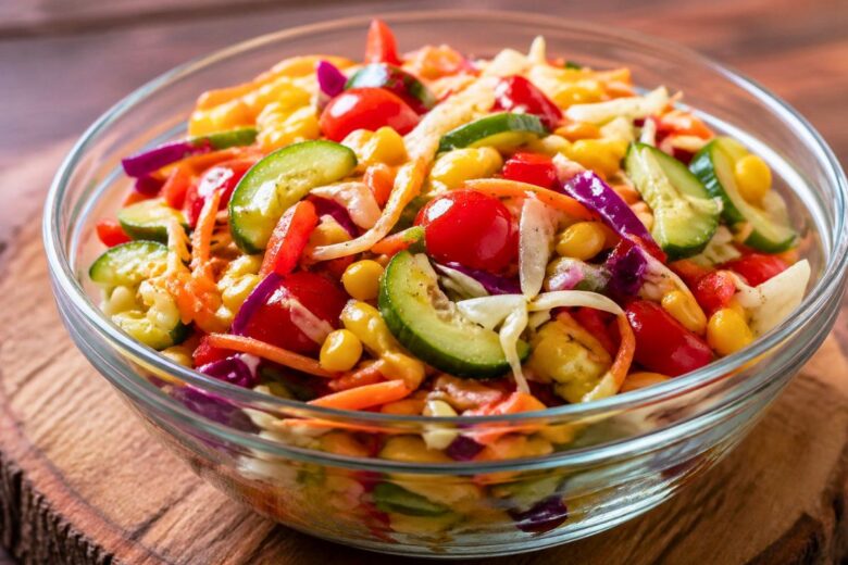 Crunchy Veggies Meet Tangy Dressing Recipe