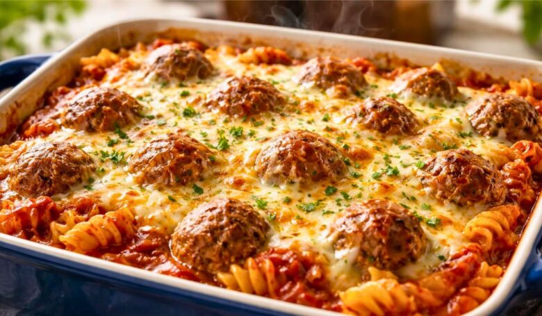 Dump and Bake Meatball Casserole Recipe