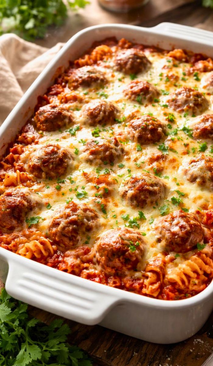 Dump and Bake Meatball Casserole Recipe