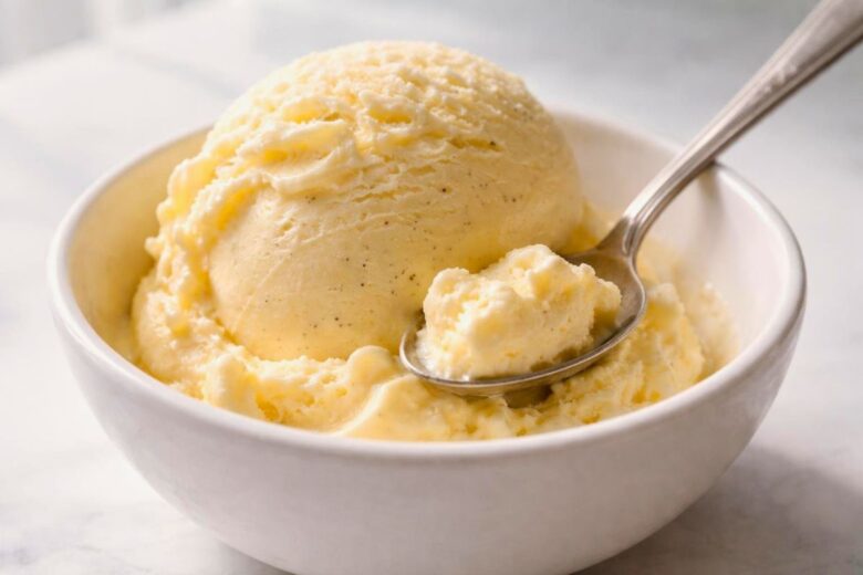 Homemade Vanilla Custard Ice Cream Recipe