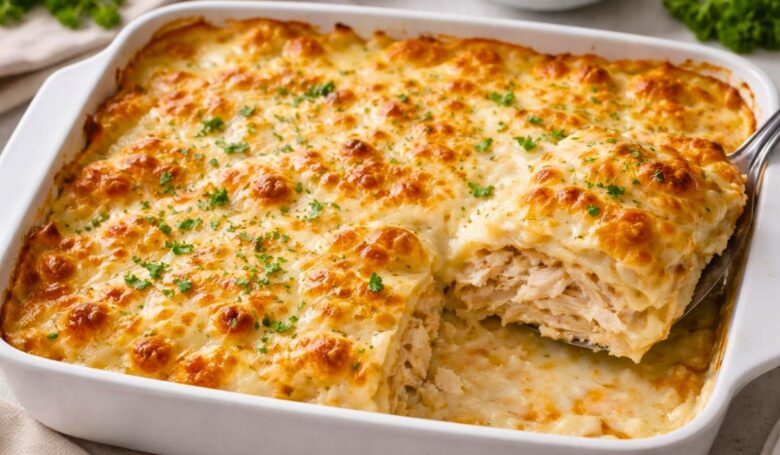 Joanna Gaines White Chicken Alfredo Lasagna Recipe