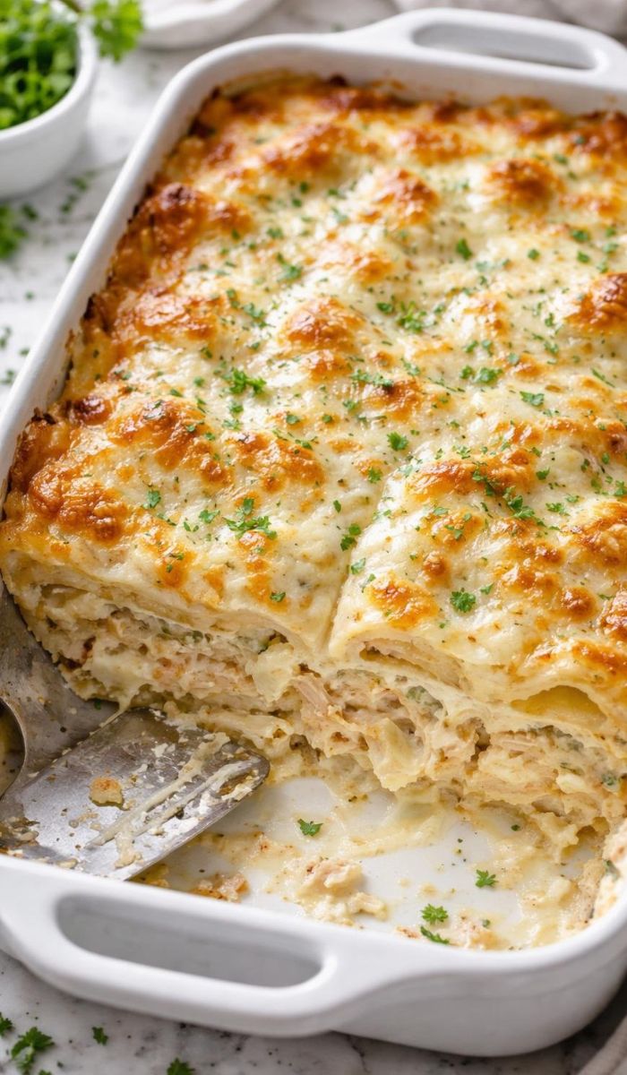 Joanna Gaines White Chicken Alfredo Lasagna Recipe