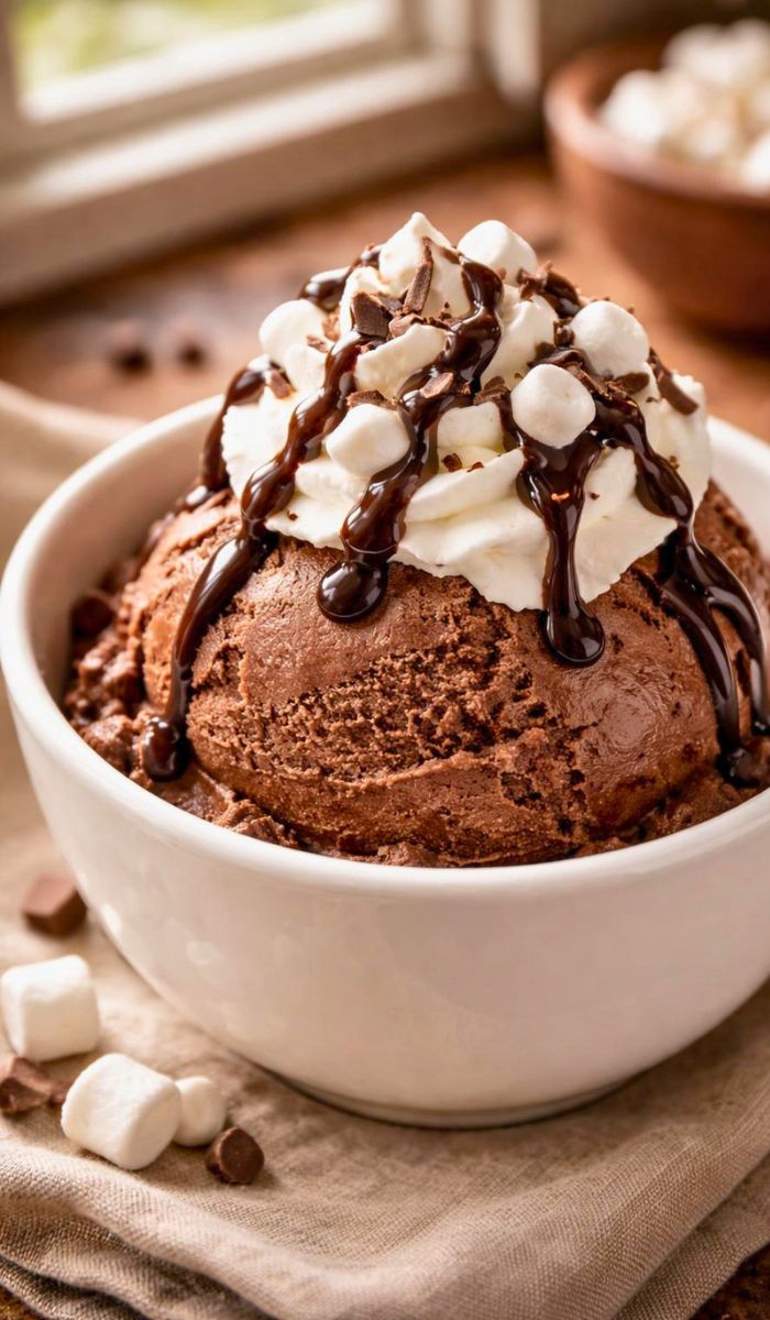 Ninja Creami Frozen Hot Chocolate Ice Cream Recipe