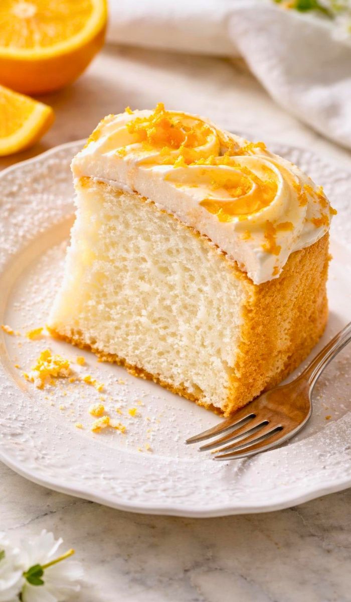 Orange Cream Angel Food Cake Recipe