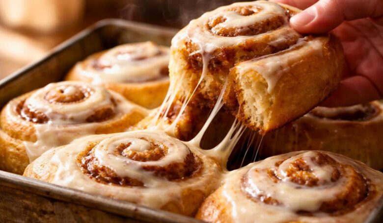 Use bread flour instead of all-purpose flour for a slightly chewier and taller roll. Pour a little heavy cream over the rolls before baking for an extra gooey bottom. Add chopped pecans or walnuts to the filling for a nice and salty crunch. Use a zester to add orange peel to the frosting for a bright, citrusy flavor. Make sure your milk is not too hot, or it will kill the yeast instantly. Frost the rolls while they are still warm so the icing seeps into the middle.