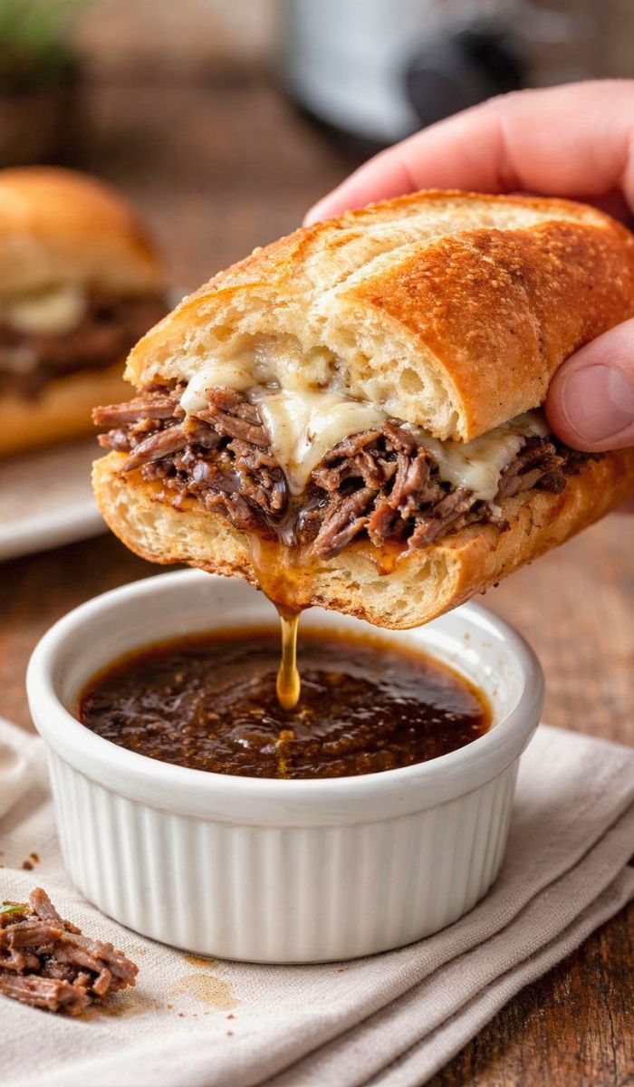 Slow Cooker French Dip Sandwiches Recipe