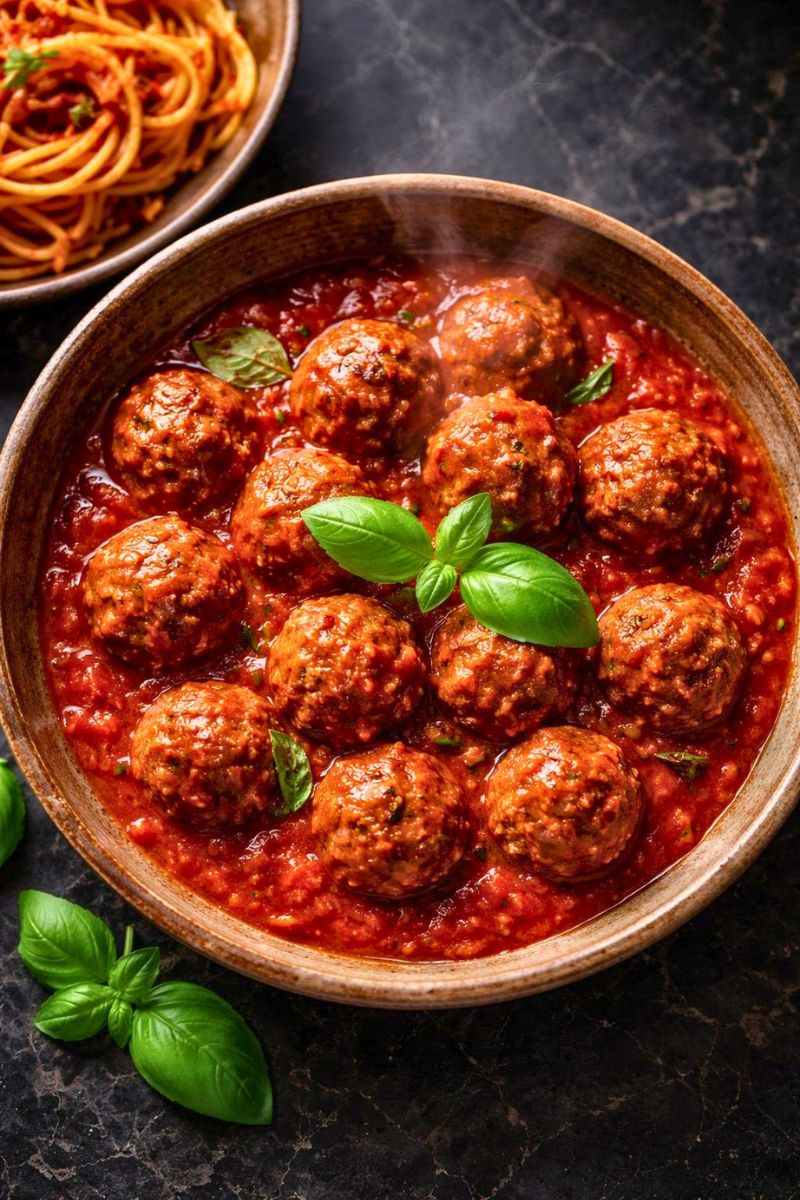 Tomato Sauce and Savory Meatballs Recipe