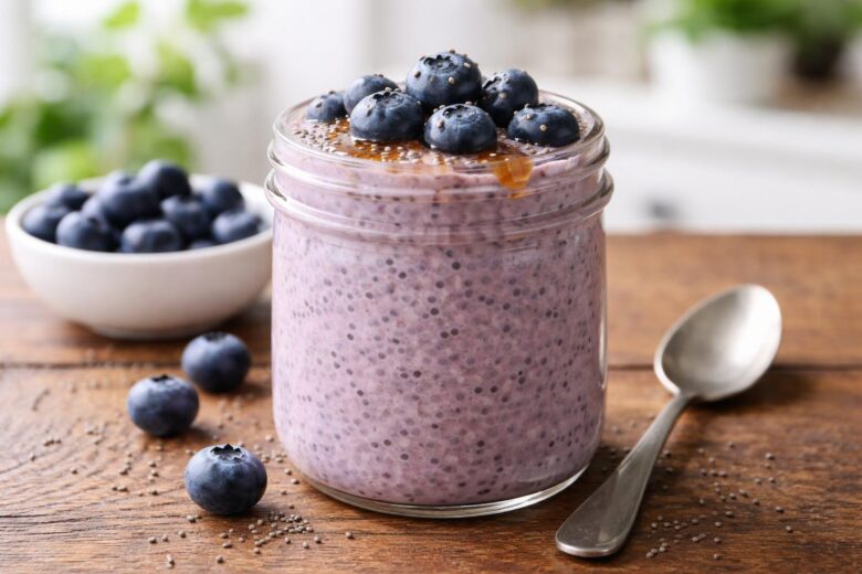 Vegan Blueberry Chia Pudding Recipe