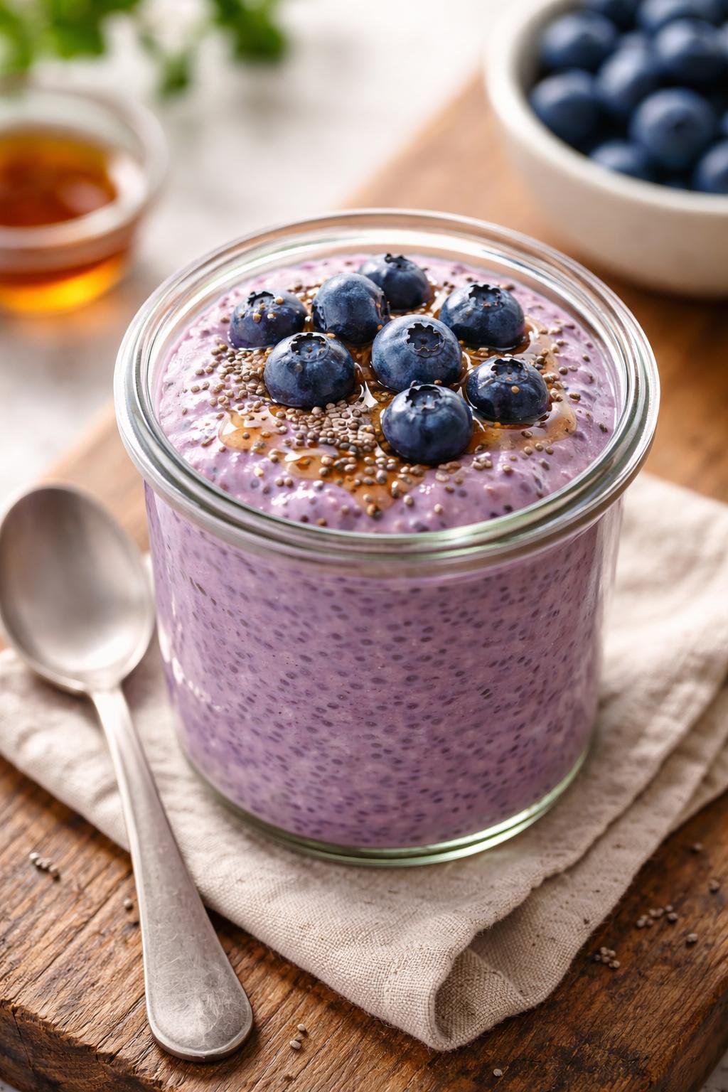 Vegan Blueberry Chia Pudding Recipe