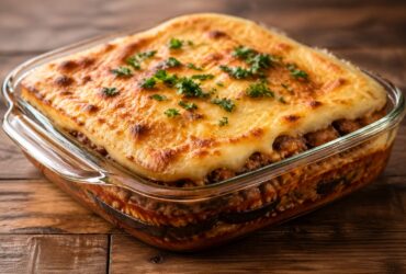 Use lamb for a richer flavor Grill eggplants instead of frying for less oil Add potatoes as a base layer Use low-fat milk for lighter sauce Add chili flakes for a spicy twist