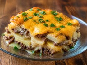 Cheesy Hamburger Potato Casserole Recipe