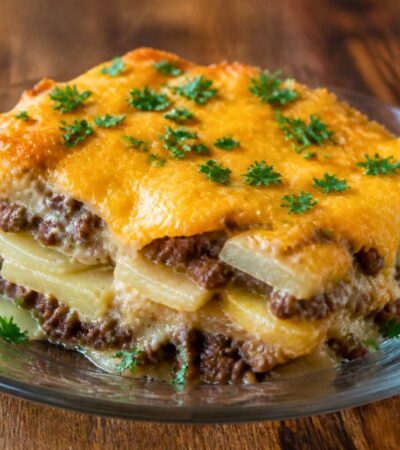 Cheesy Hamburger Potato Casserole Recipe