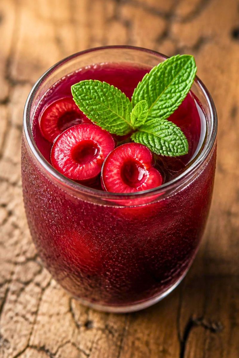 Cherries Chilled Juice Recipe