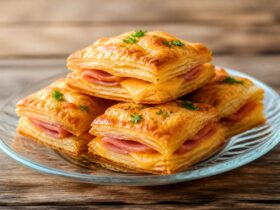 Crispy Ham & Cheese Puff Pastry Stacks Recipe