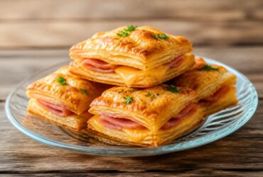 Crispy Ham & Cheese Puff Pastry Stacks Recipe