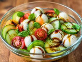 Fresh Cucumber Caprese Salad Recipe