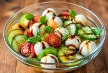 Fresh Cucumber Caprese Salad Recipe